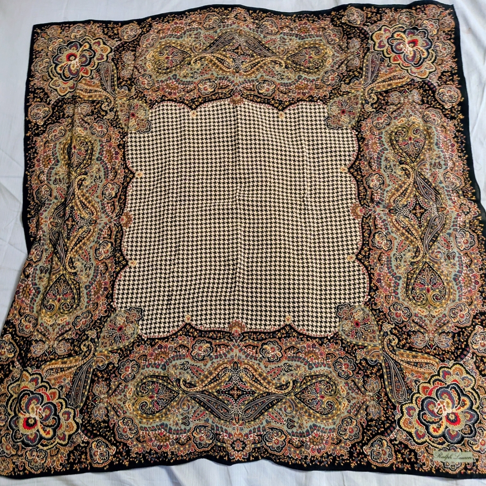 Ralph Lauren 100% Silk Soie Scarf